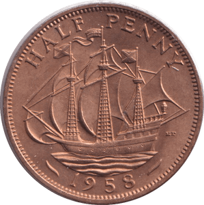 1958 HALFPENNY ( UNC ) - HALFPENNY - Cambridgeshire Coins