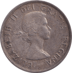 1958 ONE DOLLAR BRITISH COLUMBIA CANADA - SILVER WORLD COINS - Cambridgeshire Coins