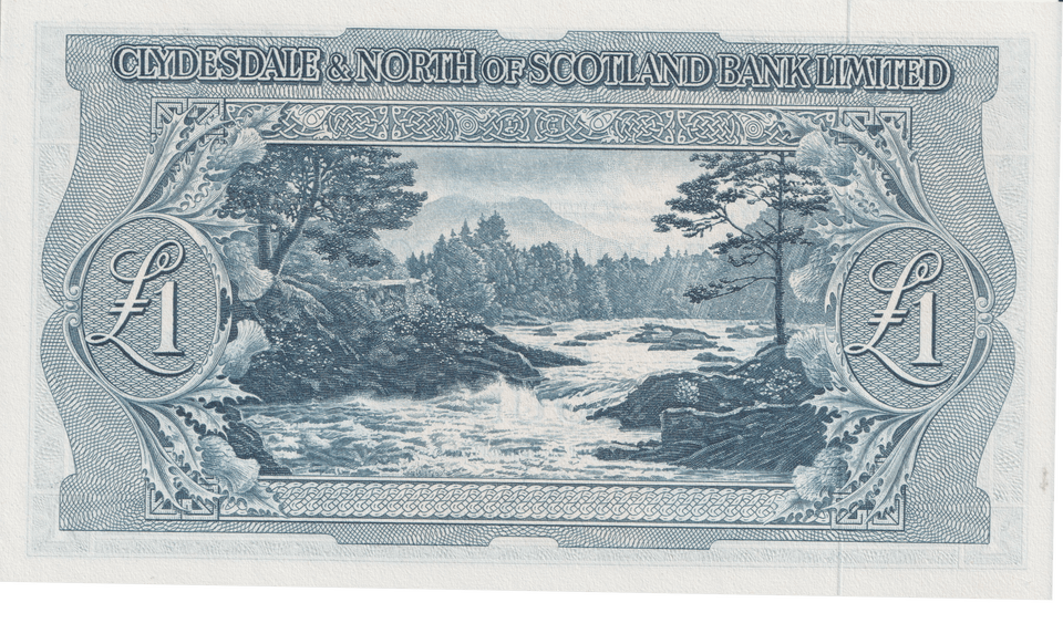 1958 ONE POUND SCOTLAND BANKNOTE FIRST RUN REF-SCOT-87 - WORLD BANKNOTES - Cambridgeshire Coins