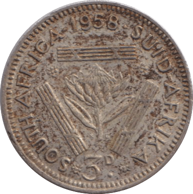 1958 SILVER COIN SOUTH AFRICA - SILVER WORLD COINS - Cambridgeshire Coins