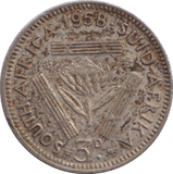 1958 SILVER COIN SOUTH AFRICA - SILVER WORLD COINS - Cambridgeshire Coins