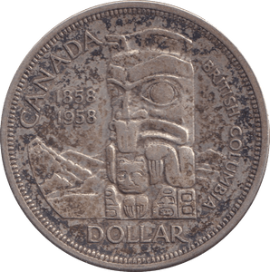 1958 SILVER DOLLAR CANADA - SILVER WORLD COINS - Cambridgeshire Coins