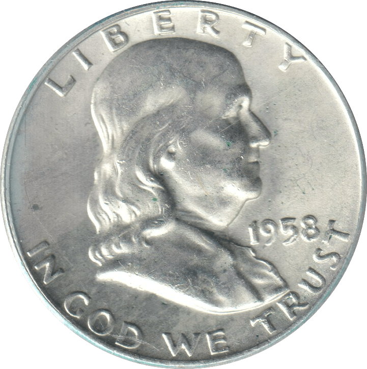 1958 SILVER HALF DOLLAR - WORLD COINS - Cambridgeshire Coins