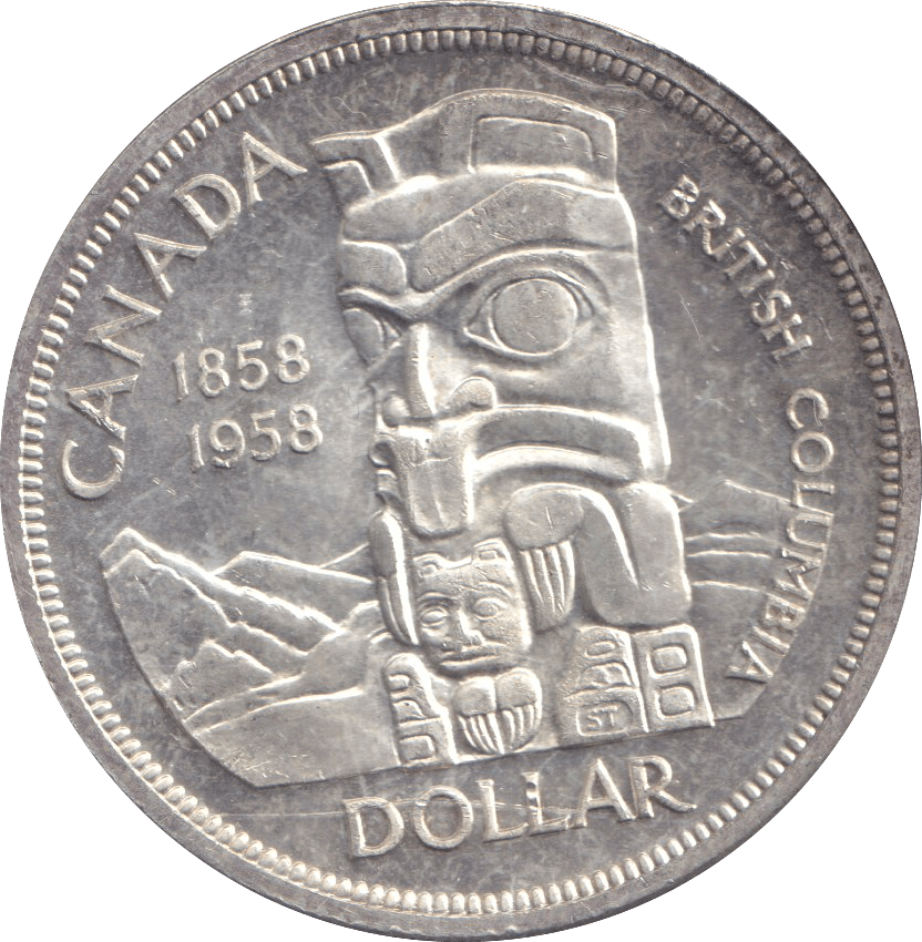 1958 SILVER ONE DOLLAR CANADA - SILVER WORLD COINS - Cambridgeshire Coins
