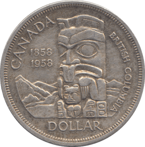 1958 SILVER ONE DOLLAR CANADA - SILVER WORLD COINS - Cambridgeshire Coins