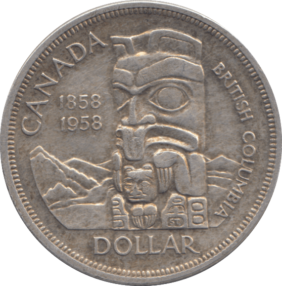 1958 SILVER ONE DOLLAR CANADA - SILVER WORLD COINS - Cambridgeshire Coins