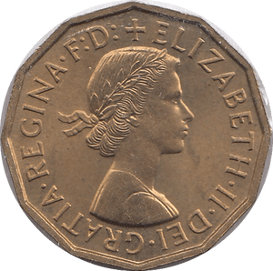 1959 BRASS THREEPENCE ( UNC ) - THREEPENCE - Cambridgeshire Coins