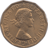 1959 BRASS THREEPENCE ( UNC ) - THREEPENCE - Cambridgeshire Coins