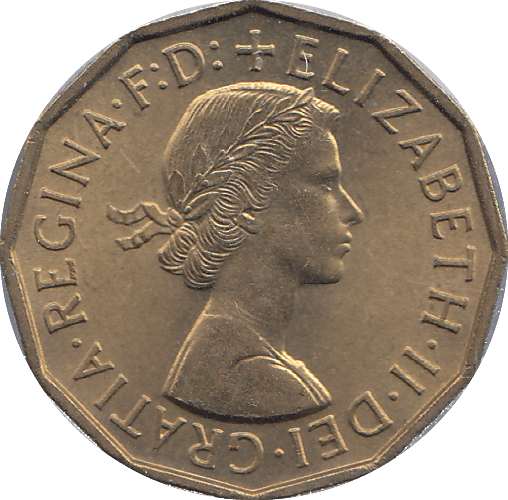 1959 BRASS THREEPENCE ( UNC ) - THREEPENCE - Cambridgeshire Coins
