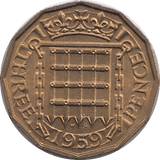1959 BRASS THREEPENCE ( UNC ) - THREEPENCE - Cambridgeshire Coins