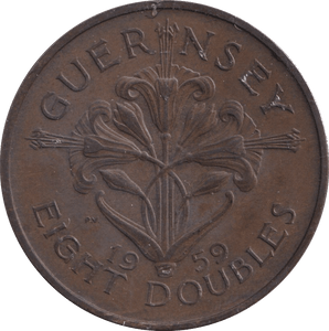 1959 EIGHT DOUBLES GERMANY - WORLD COINS - Cambridgeshire Coins