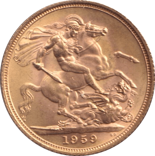 1959 GOLD SOVEREIGN ( UNC ) - SOVEREIGN - Cambridgeshire Coins