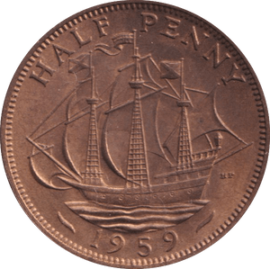 1959 HALFPENNY ( BU ) - HALFPENNY - Cambridgeshire Coins