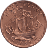 1959 HALFPENNY ( UNC ) - HALFPENNY - Cambridgeshire Coins