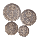 1959 MAUNDY SET ST GEORGE CHAPEL WINDSOR ELIZABETH II - Maundy Set - Cambridgeshire Coins