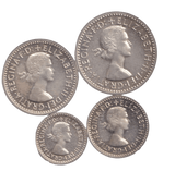 1959 MAUNDY SET ST GEORGE CHAPEL WINDSOR ELIZABETH II - Maundy Set - Cambridgeshire Coins