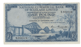 1959 £1 NATIONAL COMMERCIAL BANK SCOTLAND LIMITED SCOT REF 83 - £1 BANKNOTE - Cambridgeshire Coins