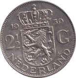 1959 SILVER 2 1/3 GULDEN NEHERLANDS - SILVER WORLD COINS - Cambridgeshire Coins