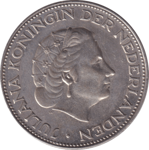 1959 SILVER 2 1/3 GULDEN NEHERLANDS - SILVER WORLD COINS - Cambridgeshire Coins