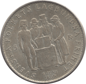 1959 SILVER 5 KRONER SWEDEN - SILVER WORLD COINS - Cambridgeshire Coins