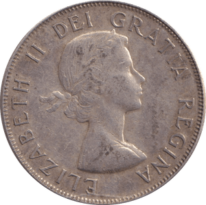 1959 SILVER 50 CENTS CANADA - SILVER WORLD COINS - Cambridgeshire Coins