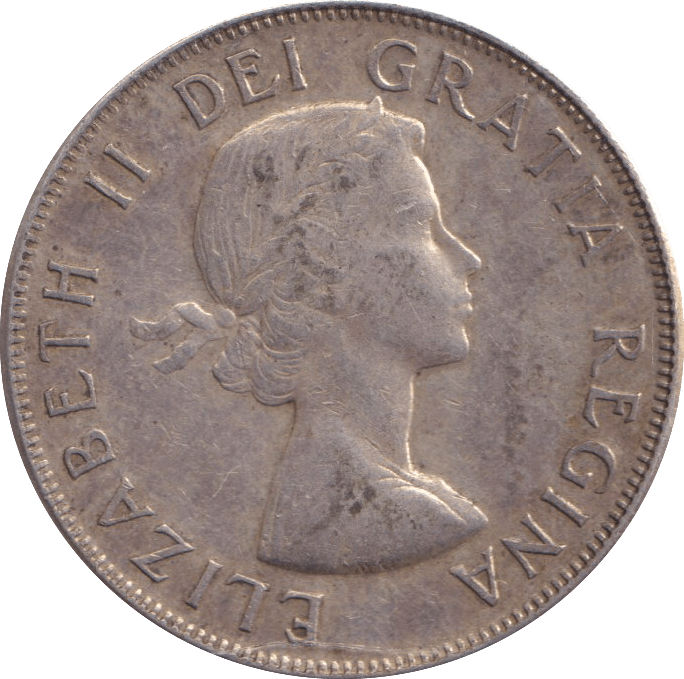 1959 SILVER 50 CENTS CANADA - SILVER WORLD COINS - Cambridgeshire Coins