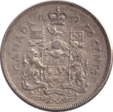 1959 SILVER 50 CENTS CANADA - SILVER WORLD COINS - Cambridgeshire Coins