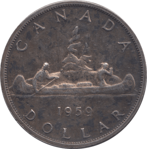 1959 SILVER DOLLAR CANADA - SILVER WORLD COINS - Cambridgeshire Coins