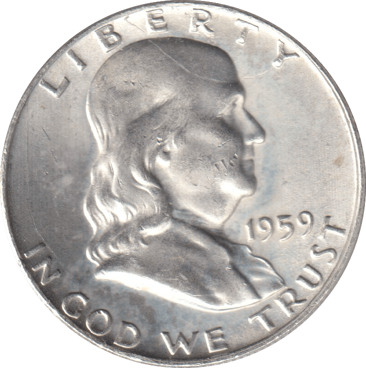 1959 SILVER HALF DOLLAR - WORLD COINS - Cambridgeshire Coins