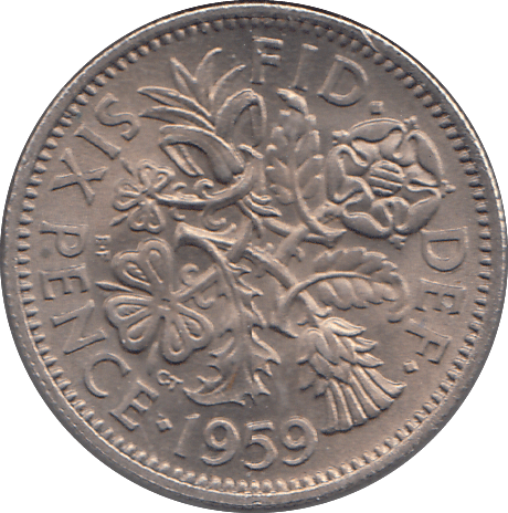 1959 SIXPENCE ( UNC ) - SIXPENCE - Cambridgeshire Coins