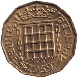 1959 THREEPENCE ( AUNC ) - THREEPENCE - Cambridgeshire Coins