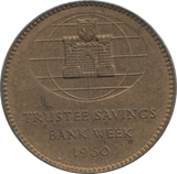 1960 BANK WEEK TOKEN - BANK TOKEN - Cambridgeshire Coins