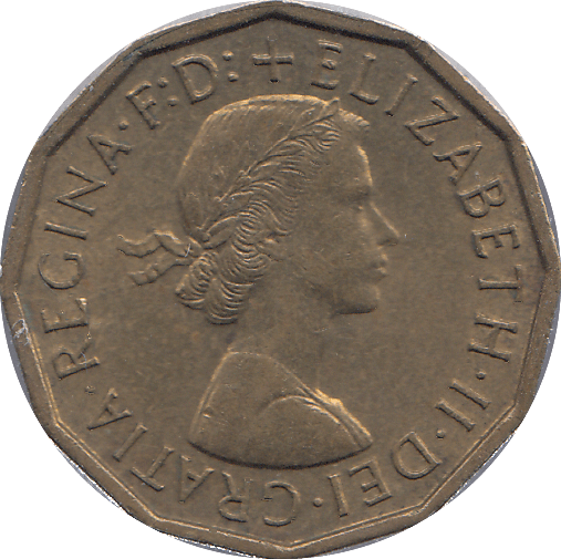 1960 BRASS THREEPENCE ( AUNC ) - THREEPENCE - Cambridgeshire Coins