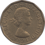 1960 BRASS THREEPENCE ( AUNC ) - THREEPENCE - Cambridgeshire Coins