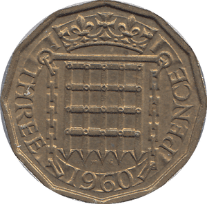 1960 BRASS THREEPENCE ( AUNC ) - THREEPENCE - Cambridgeshire Coins