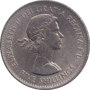 1960 FIVE SHILLINGS - WORLD COINS - Cambridgeshire Coins