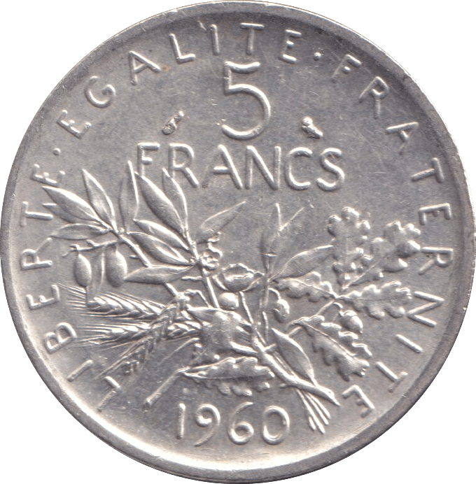1960 FRANCE 5 FRANC - WORLD COINS - Cambridgeshire Coins