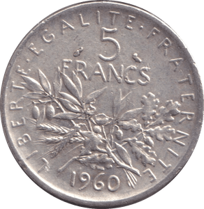 1960 FRANCE 5 FRANC - WORLD COINS - Cambridgeshire Coins
