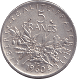 1960 FRANCE 5 FRANC - WORLD COINS - Cambridgeshire Coins