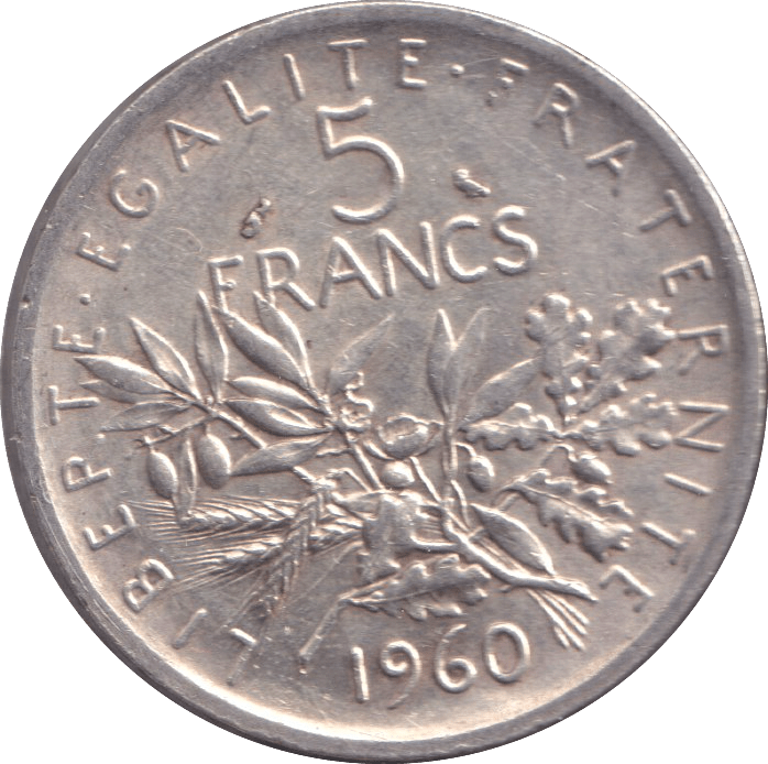 1960 FRANCE 5 FRANC - WORLD COINS - Cambridgeshire Coins