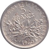 1960 FRANCE 5 FRANC - WORLD COINS - Cambridgeshire Coins