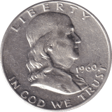 1960 HALF DOLLAR USA - WORLD COINS - Cambridgeshire Coins