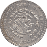 1960 MEXICO 1 PESOS - WOLRD SILVER COINS - Cambridgeshire Coins