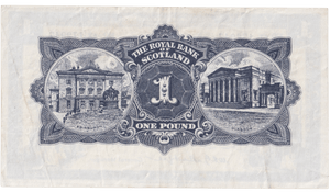 1960 ONE POUND SCOTTISH BANKNOTE ROYAL BANK OF SCOTLAND REF SCOT-88 - WORLD BANKNOTES - Cambridgeshire Coins
