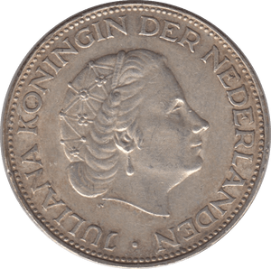 1960 SILVER 2 1/2 GULDEN NETHERLANDS - SILVER WORLD COINS - Cambridgeshire Coins