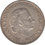 1960 SILVER 2 1/2 GULDEN NETHERLANDS - SILVER WORLD COINS - Cambridgeshire Coins