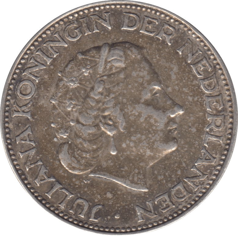 1960 SILVER 2 1/2 GULDEN NETHERLANDS - SILVER WORLD COINS - Cambridgeshire Coins