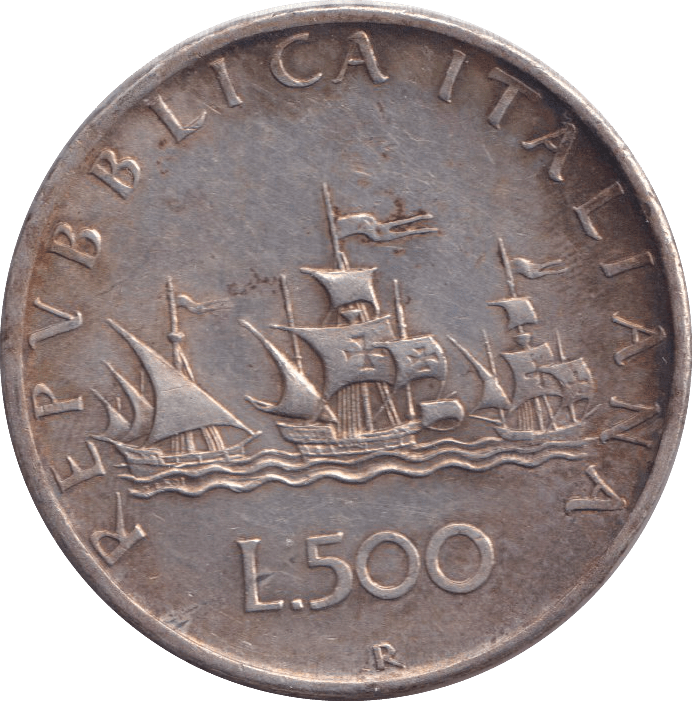 1960 SILVER 500 LIRA ITALY - SILVER WORLD COINS - Cambridgeshire Coins