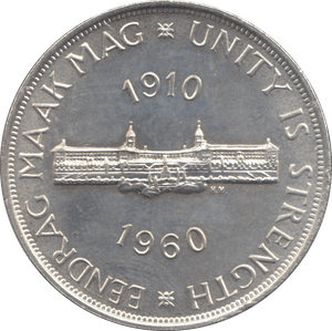 1960 SILVER FIVE SHILLINGS SOUTH AFRICA - SILVER WORLD COINS - Cambridgeshire Coins