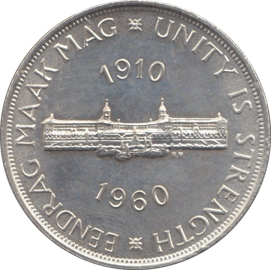 1960 SILVER FIVE SHILLINGS SOUTH AFRICA - SILVER WORLD COINS - Cambridgeshire Coins